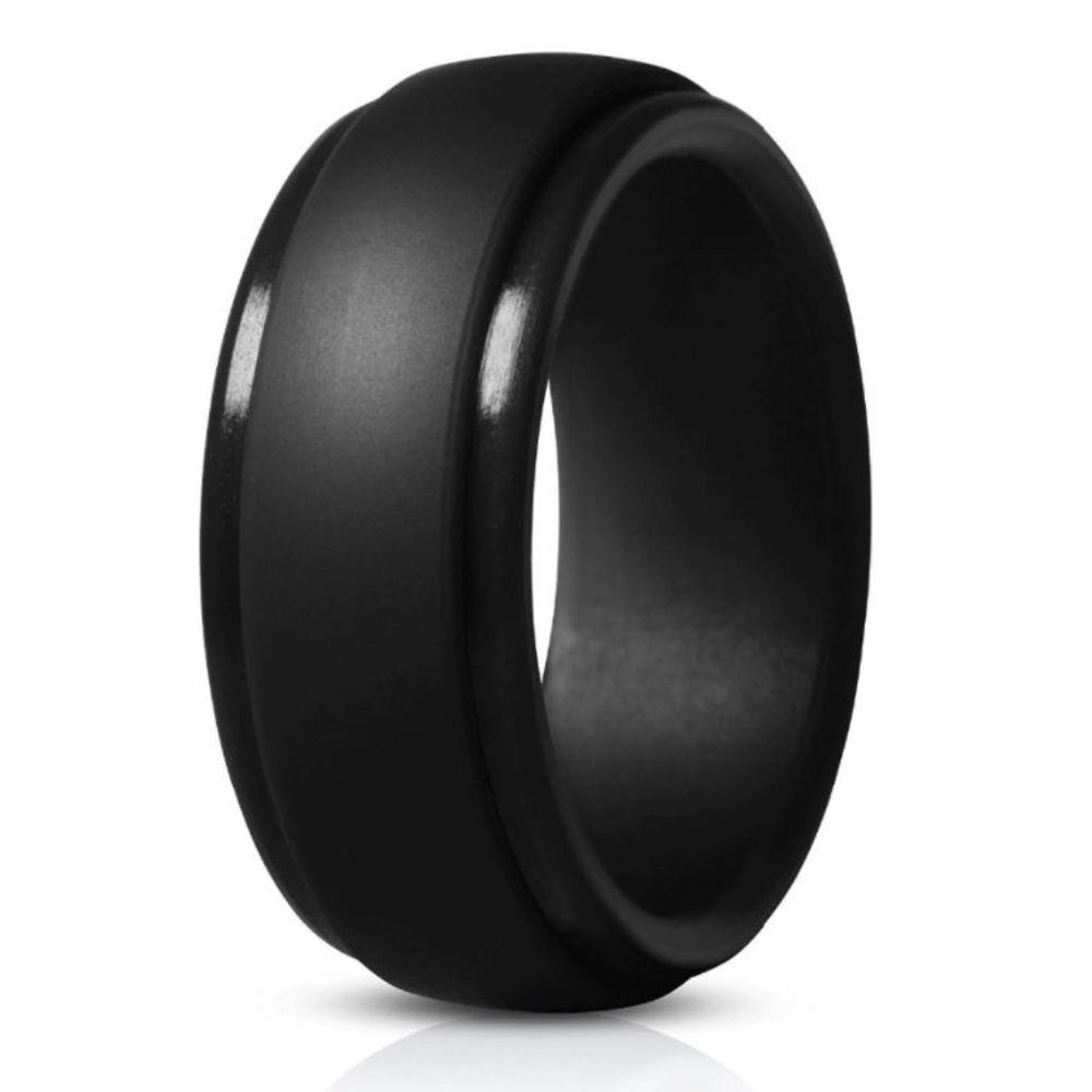 Black Silicone Wedding Band